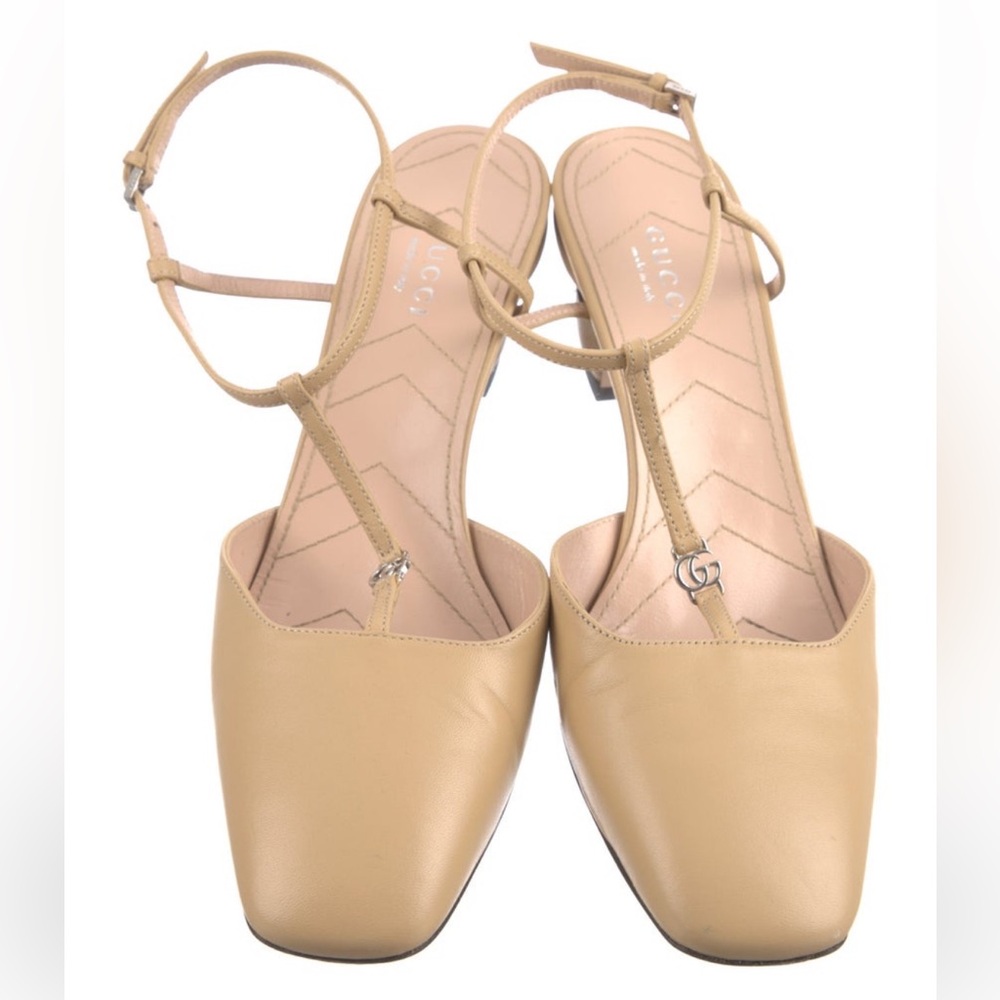 Gucci Leather Slingback Heels - Picture 2 of 5